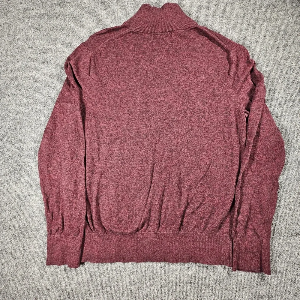 Banana Republic Luxe Sweater Collection Burgundy 1/4 Zip Pullover‎ Men's L
